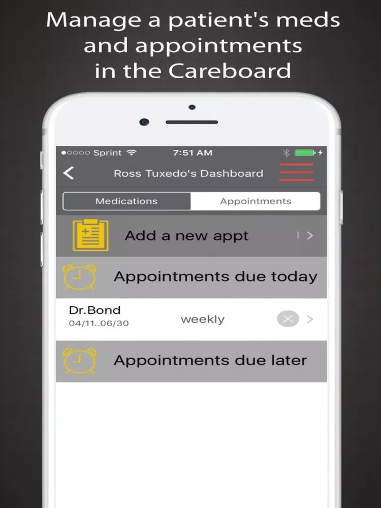 Tangkapan layar Stanford Care Navigator iPad 