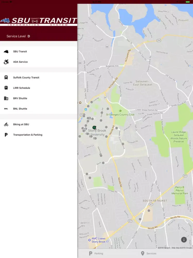 SBU Smart Transit iPad  Screenshots