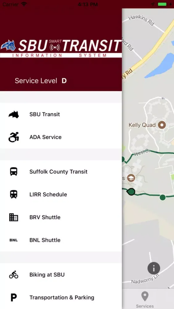 SBU Smart Transit Screenshots