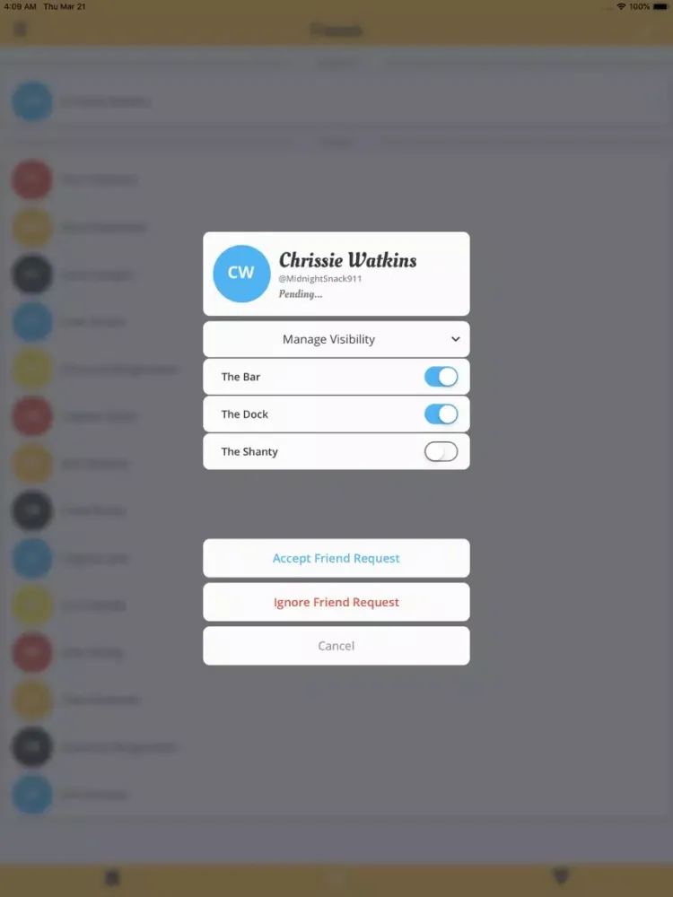 Rendezvous Social iPad  Screenshots
