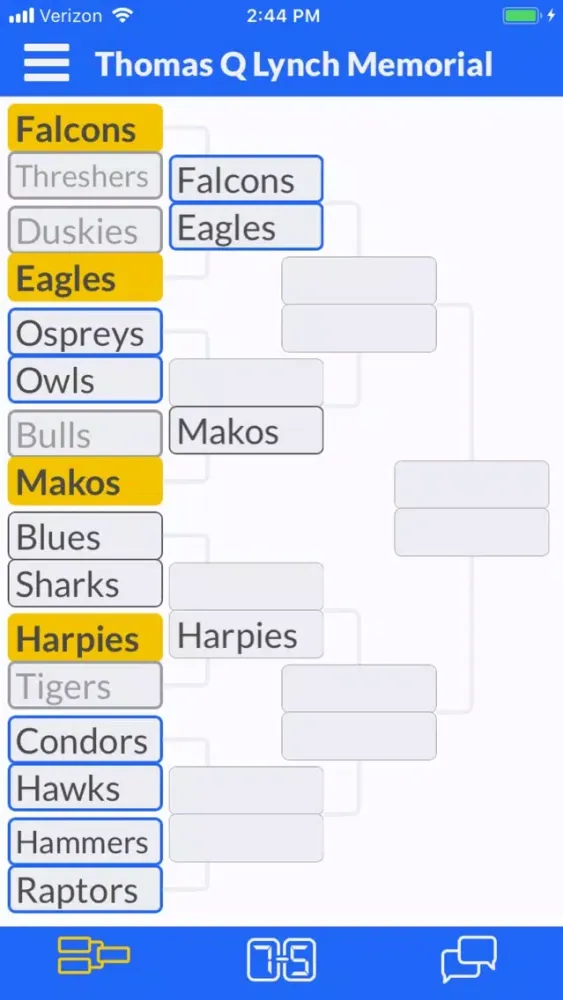 Tangkapan layar Vici Bracket Tournaments