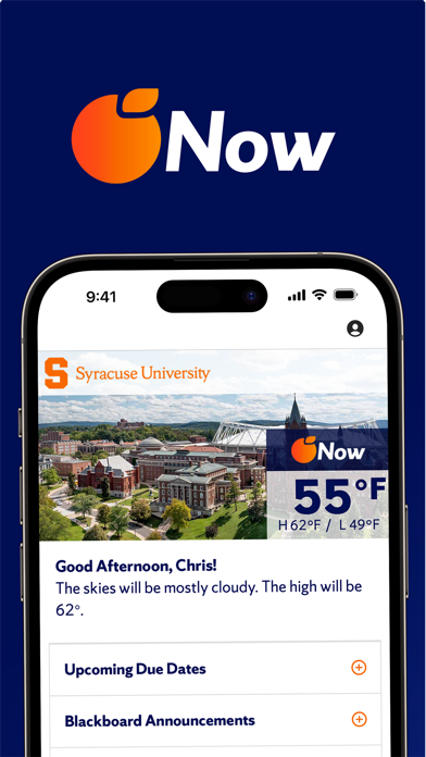 ภาพหน้าจอของ Syracuse University OrangeNow
