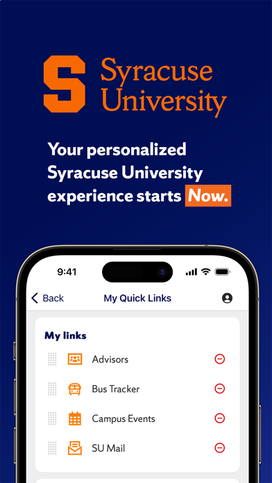 ภาพหน้าจอของ Syracuse University OrangeNow