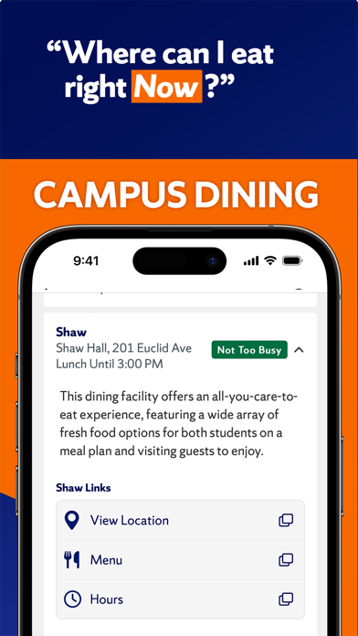 ภาพหน้าจอของ Syracuse University OrangeNow