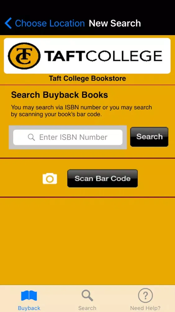 Capturas de tela do Taft College Bookstore