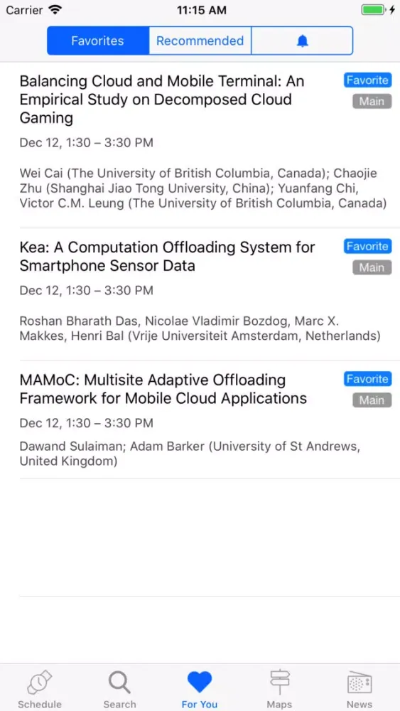 IEEE CloudCom Screenshots