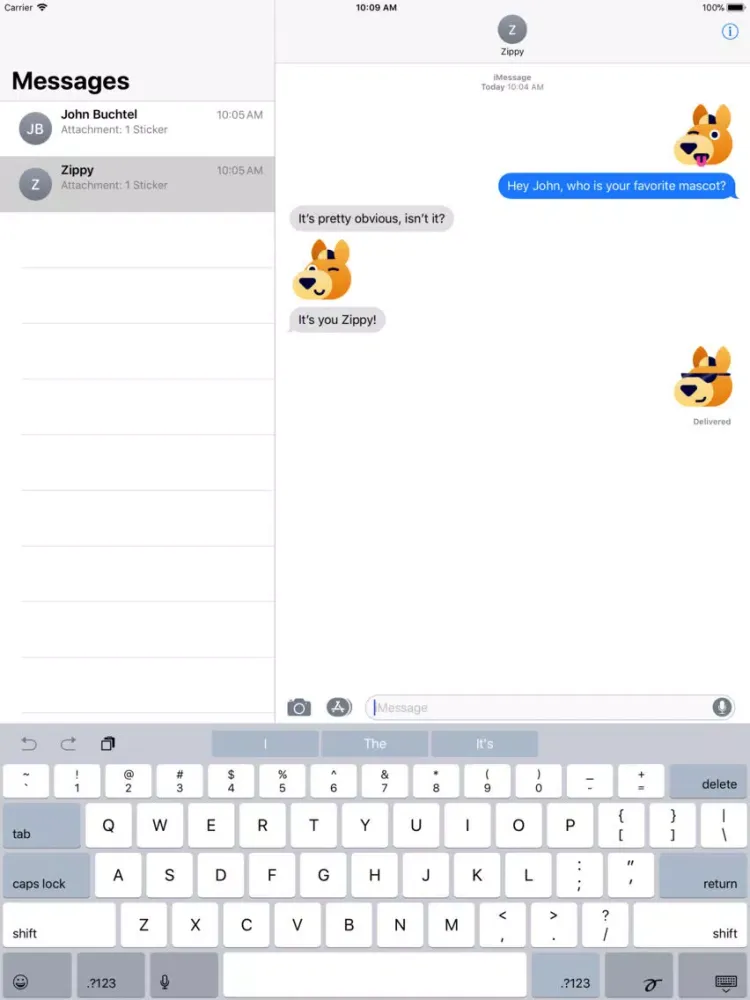 Zrzuty ekranu UA Zippy Stickers iPad 