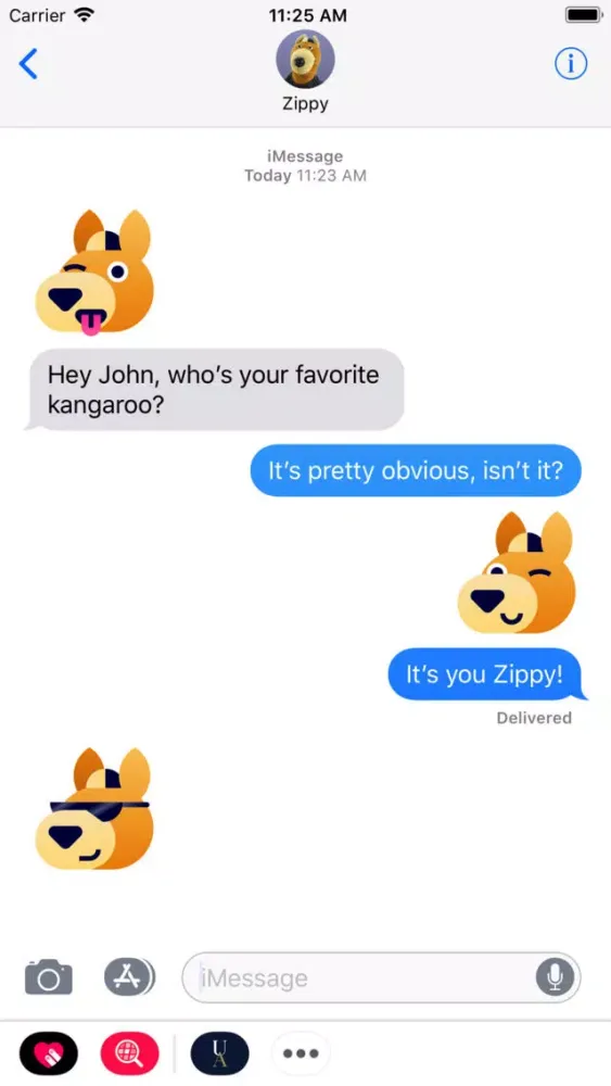 Zrzuty ekranu UA Zippy Stickers