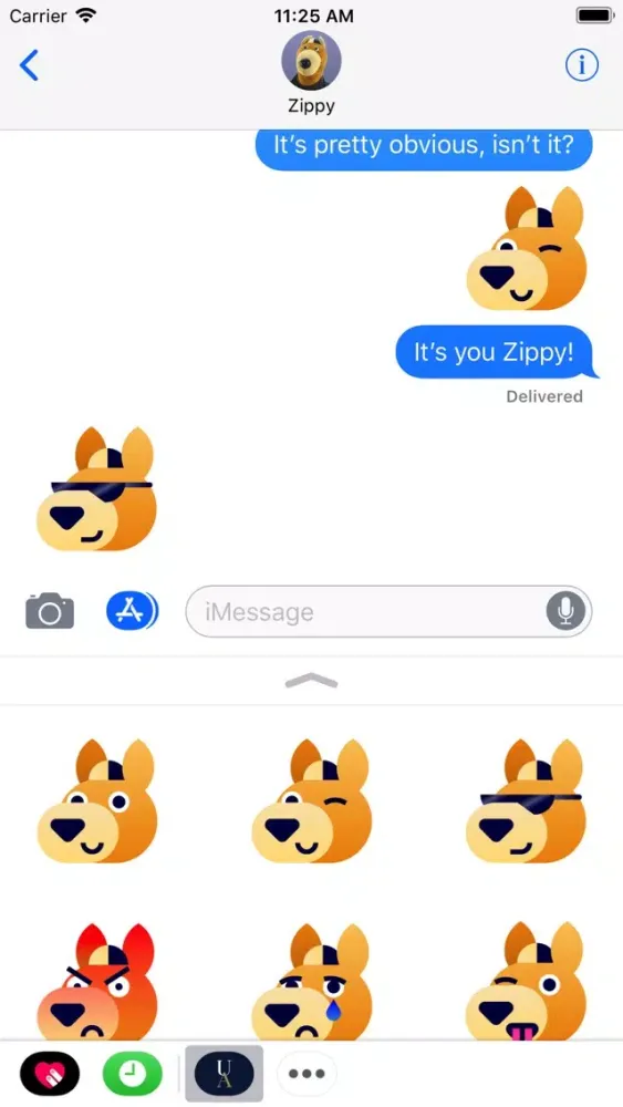 Zrzuty ekranu UA Zippy Stickers