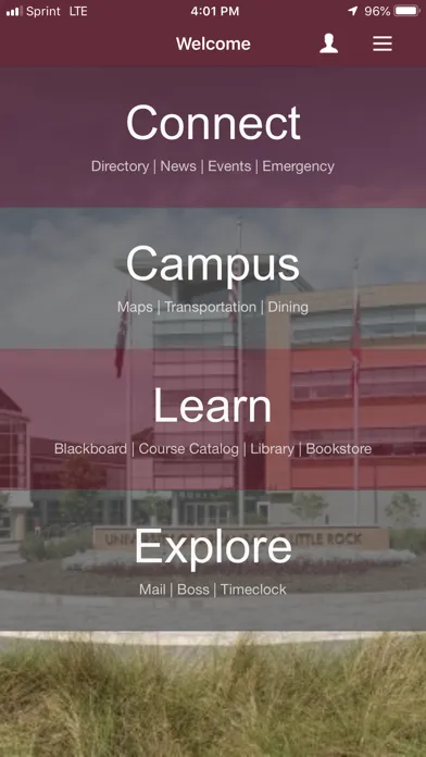 Screenshot di UALR Mobile