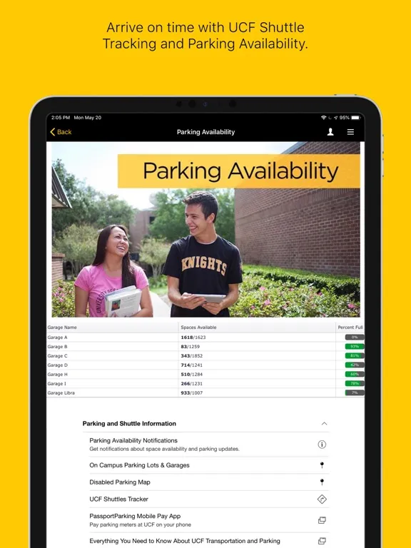 UCF Mobile iPad  Screenshots