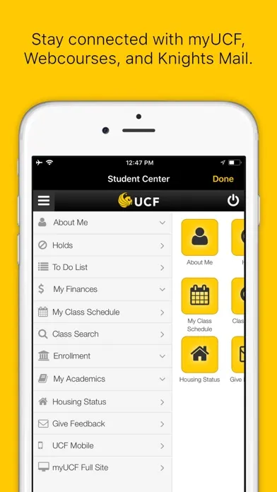 UCF Mobile Screenshots