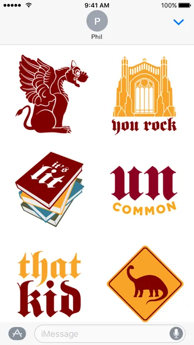 Screenshot di UChicago Stickers