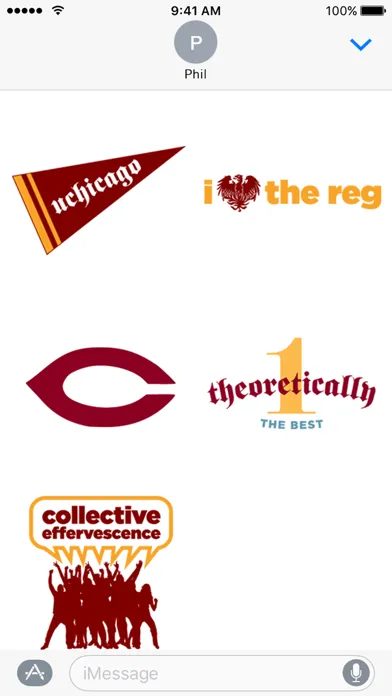 Screenshot di UChicago Stickers