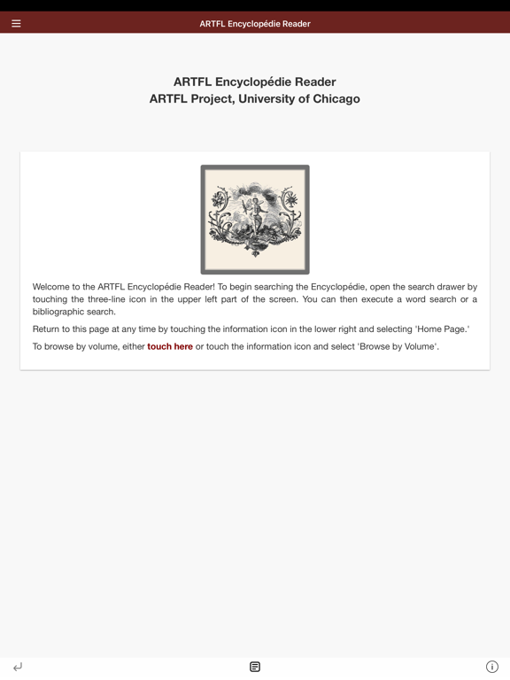 Captures d'écran de ARTFL Encyclopédie Reader iPad 