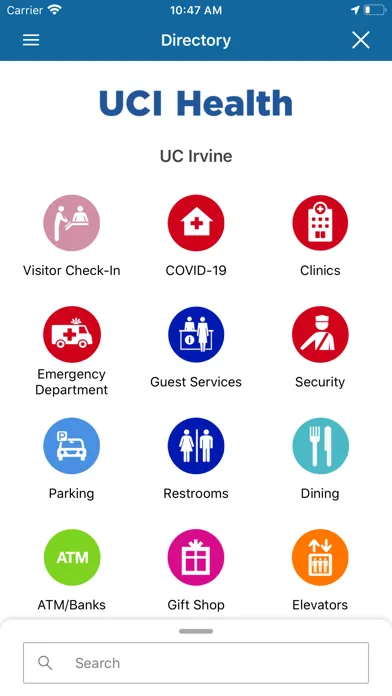 My UCI Health Screenshots