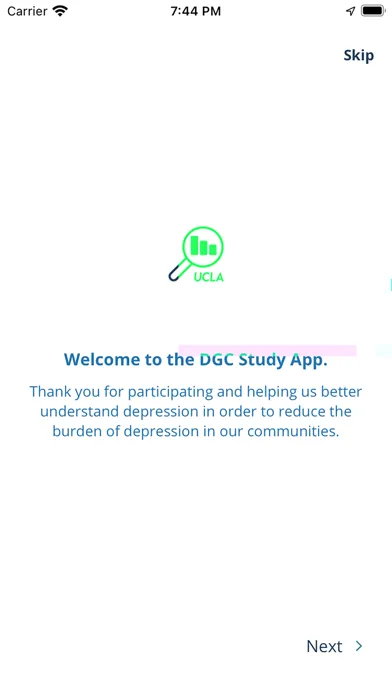 Capturas de pantalla de DGC Study