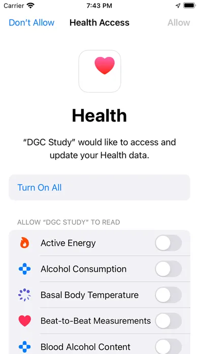 Capturas de pantalla de DGC Study
