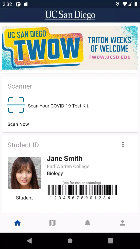 Screenshot di UC San Diego