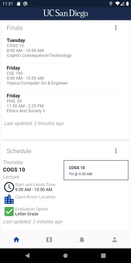 Screenshot di UC San Diego