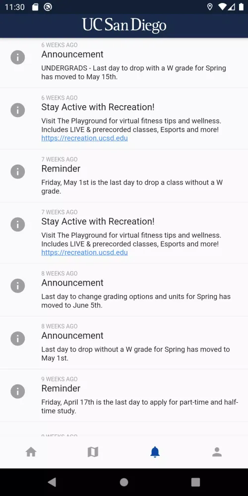 Screenshot di UC San Diego