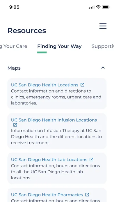 Zrzuty ekranu MyPath at UC San Diego Health