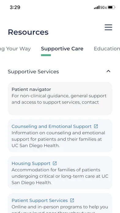 Zrzuty ekranu MyPath at UC San Diego Health