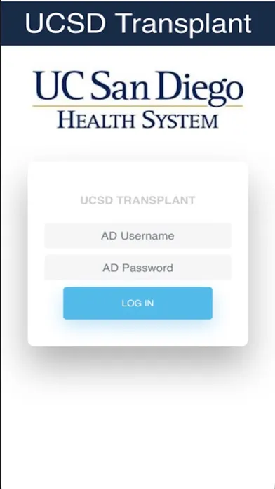 UC San Diego Transplant 스크린샷