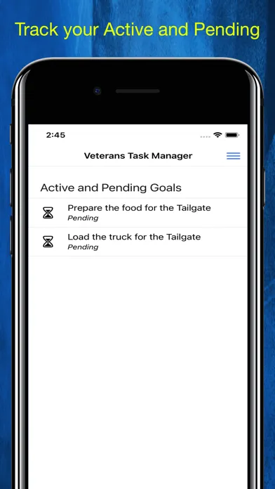 Tangkapan skrin Veterans Task Manager