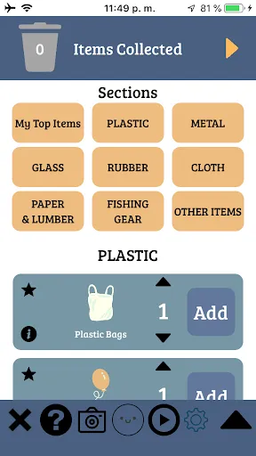 Marine Debris Tracker Screenshots