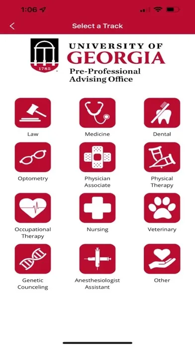 UGA Pre-Professional Planner Ekran Görüntüleri