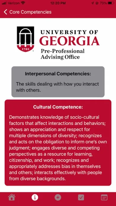 UGA Pre-Professional Planner Ekran Görüntüleri