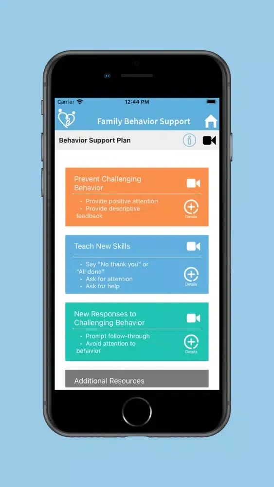 Capturas de tela do Family Behavioral Support