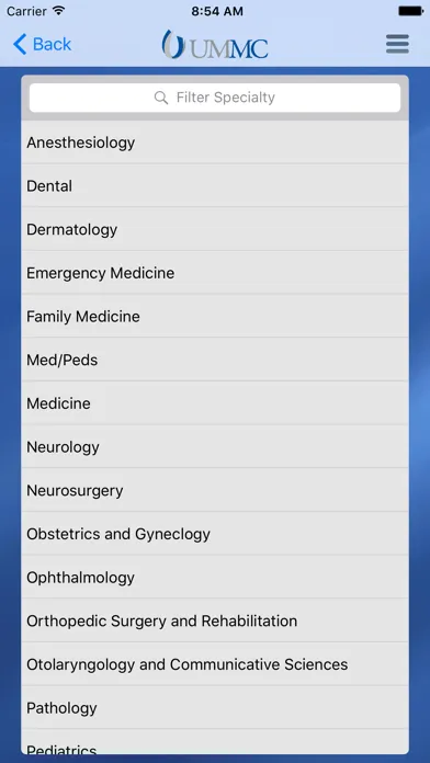 Capturas de pantalla de UMMC 4Referrals