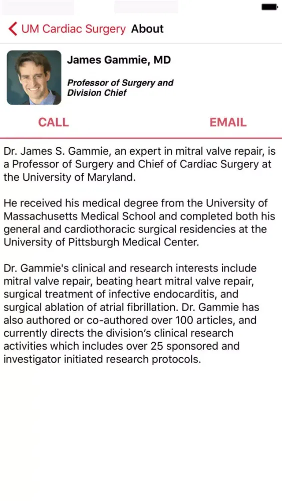 Скриншоты University of Maryland Cardiac Surgery