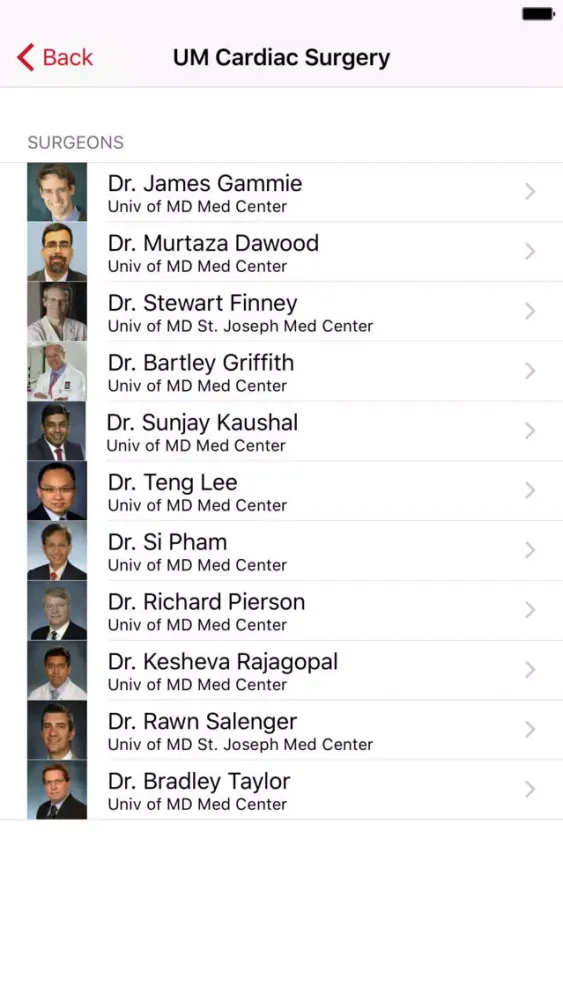 Скриншоты University of Maryland Cardiac Surgery