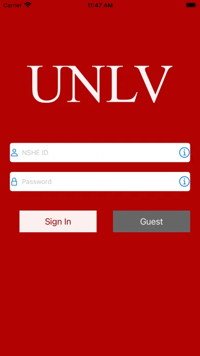 Tangkapan skrin UNLV Mobile