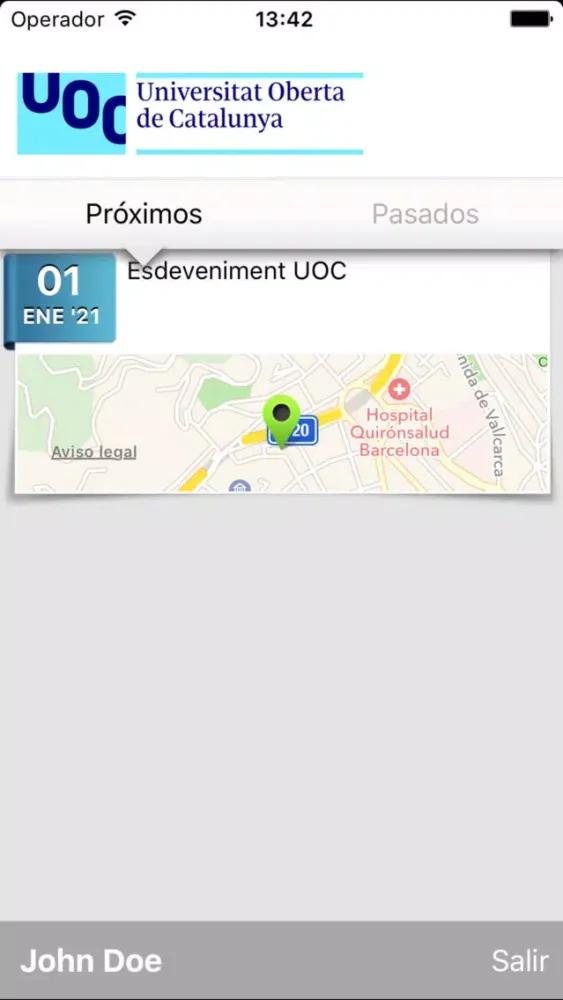 Admin Events UOC سکرین شاٹس