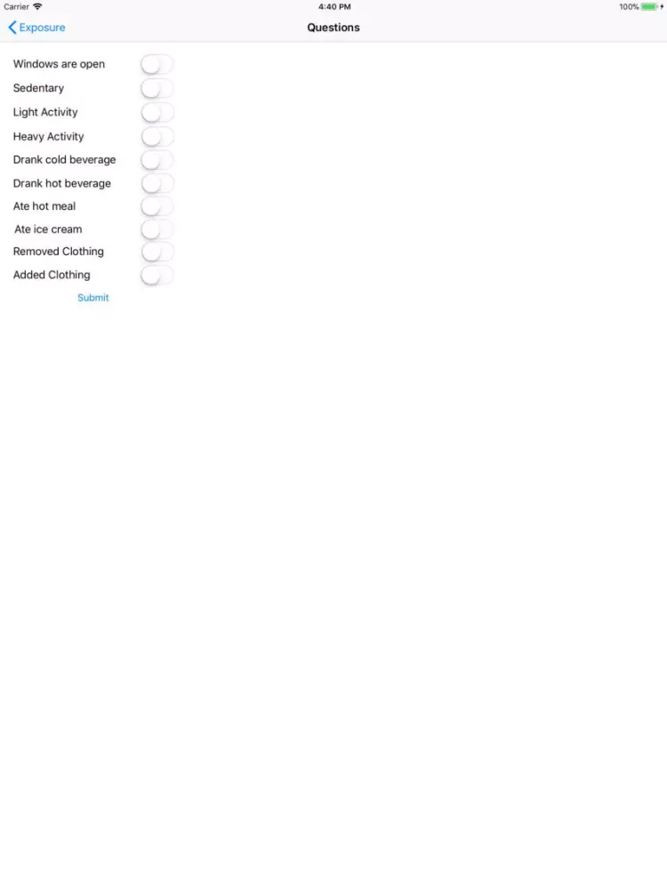 UOComfortApp iPad  Screenshots