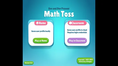 ภาพหน้าจอของ Math Toss