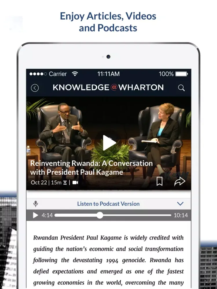 تصاویر Knowledge@Wharton iPad 