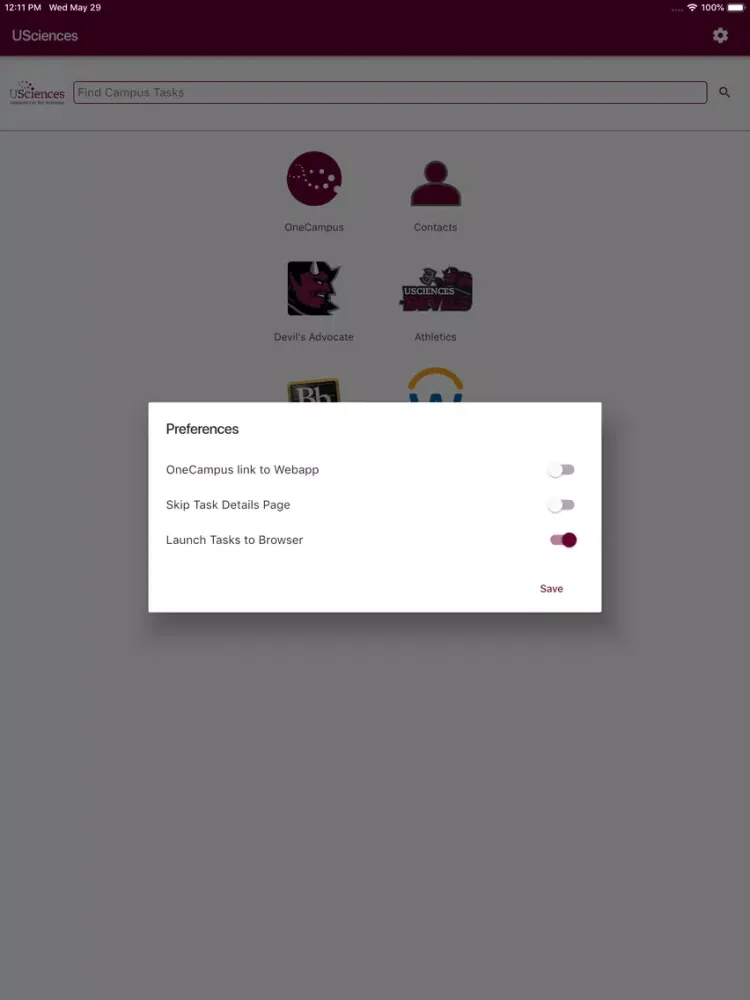 USciences iPad  Ekran Görüntüleri