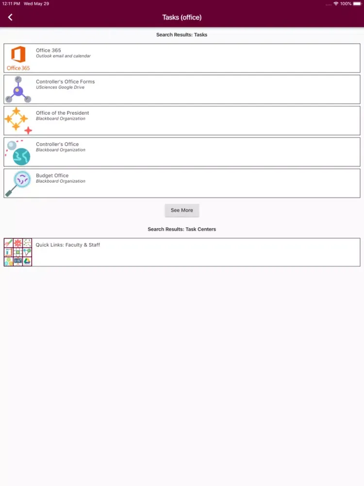 USciences iPad  Ekran Görüntüleri