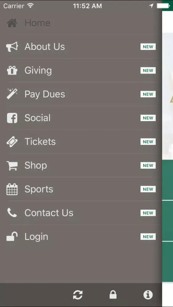 Capturas de tela do USF Bulls & Varsity Club