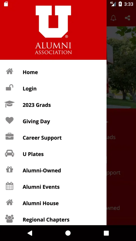 ภาพหน้าจอของ Utah Alumni