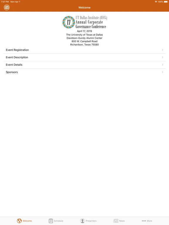 UTD IECG iPad  سکرین شاٹس