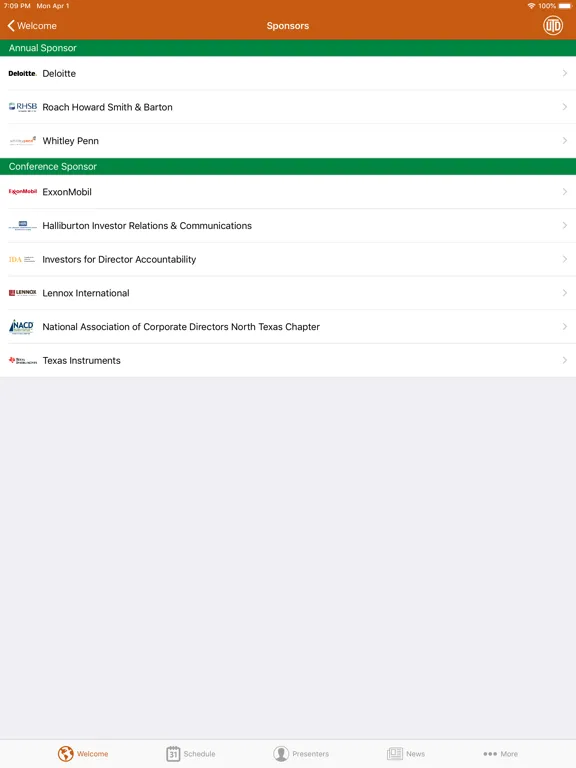 UTD IECG iPad  سکرین شاٹس