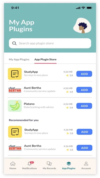 Capturas de tela do FHIRedApp
