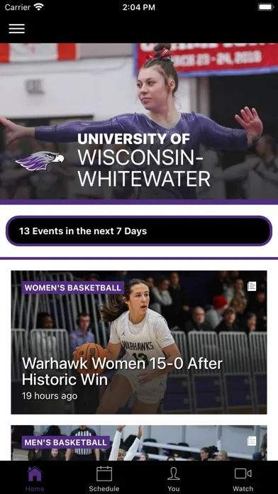 UWW Warhawks Athletics Screenshots