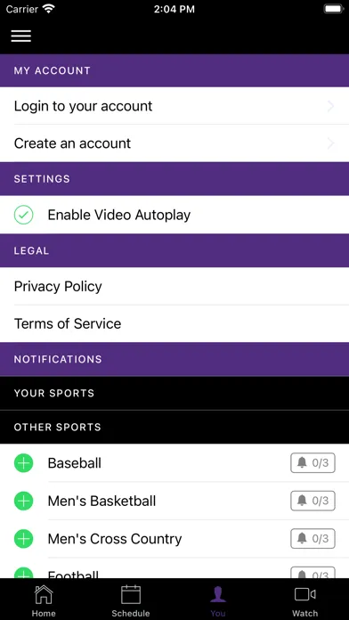 UWW Warhawks Athletics Screenshots
